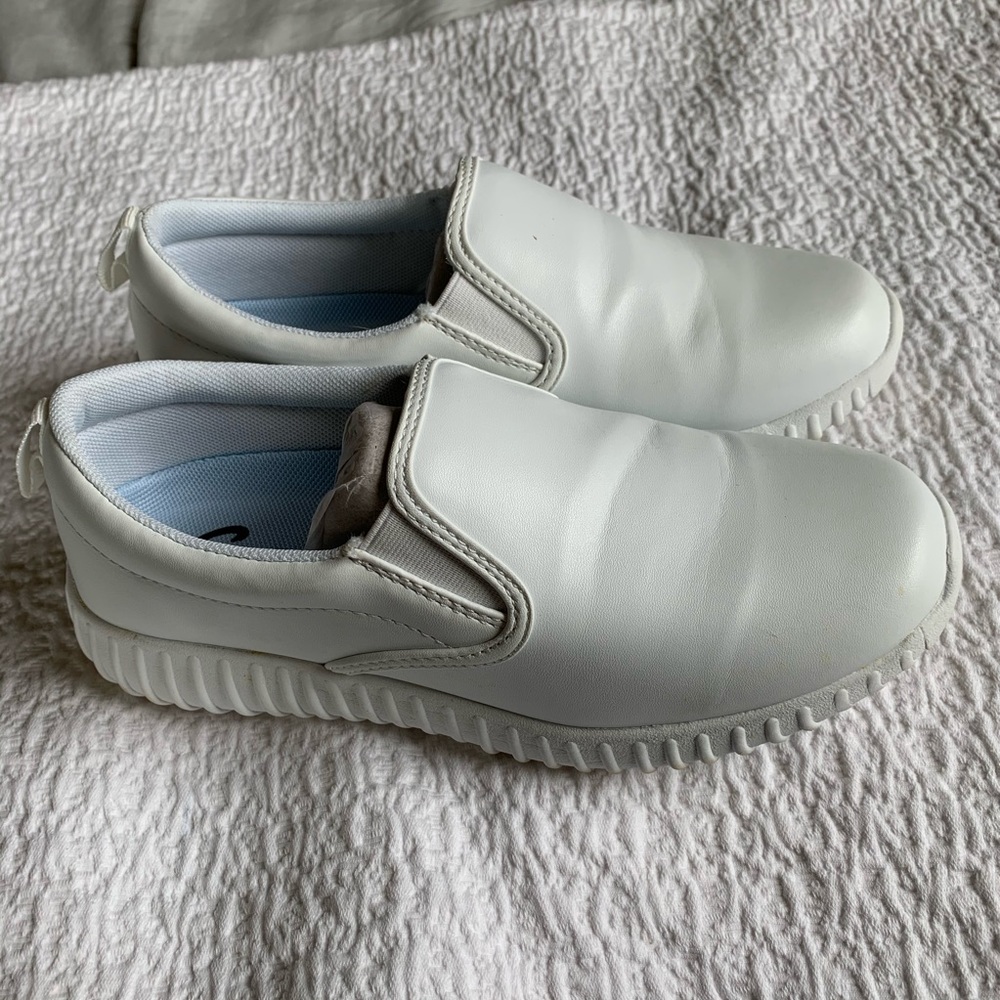 White Leather Nursing Shoe